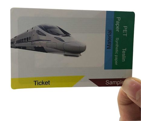 HF RFID Paper Tickets 13.5-14.5Mhz 1-10cm Read Distance With Ultualight EV1 Chip